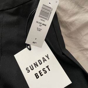 Aritzia Sunday Best mini skirt size 8 black